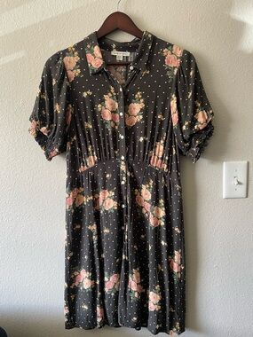 Floral polka dot dress